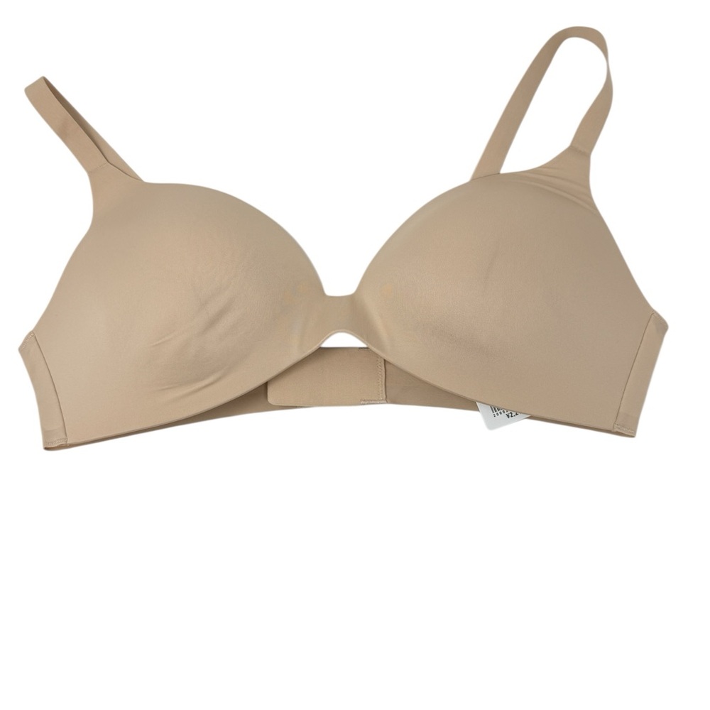 Uniqlo Beige Seamless Wireless Bra XL Comfort Minimal Everyday Lounge Basic